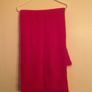 Vibrant Pink Knit Scarf